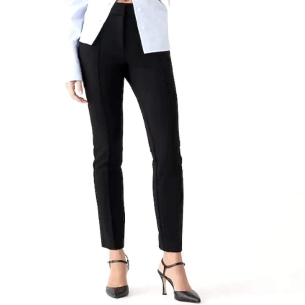 J. crew black made in Italy slim ponte ❤️ 6 Tall - Picture 1 of 7